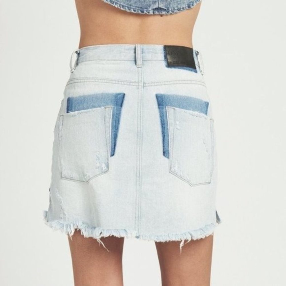 NWT One Teaspoon • High-Waist Denim Mini Skirt, 29 - Picture 5 of 16